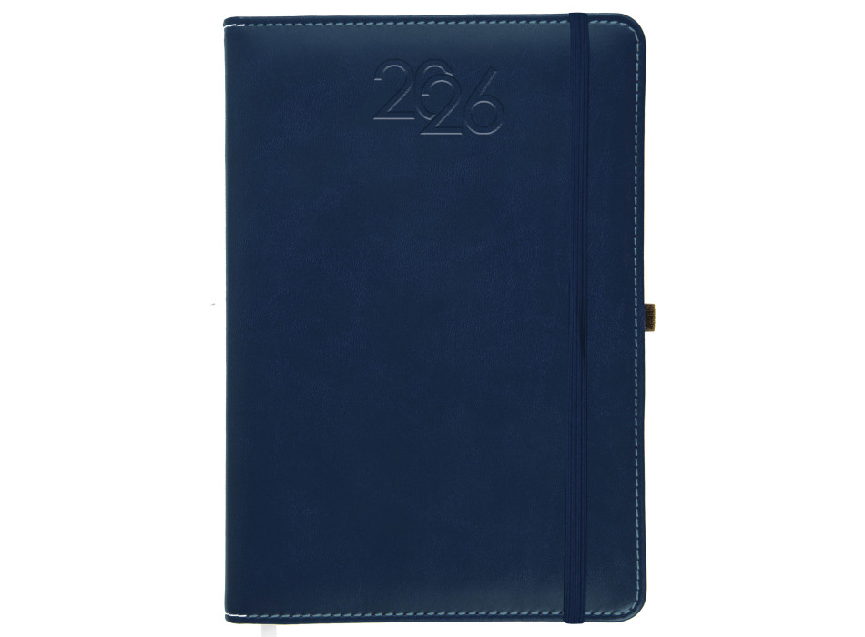 Agenda giornaliera 2026, copertina rigida in PU termovirante con impuntura perimetrale