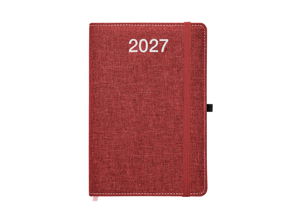 Agenda giornaliera 2027, copertina rigida in PET riciclato con effetto mélange Gheddi