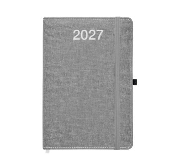 Agenda giornaliera 2027, copertina rigida in PET riciclato con effetto mélange Gheddi