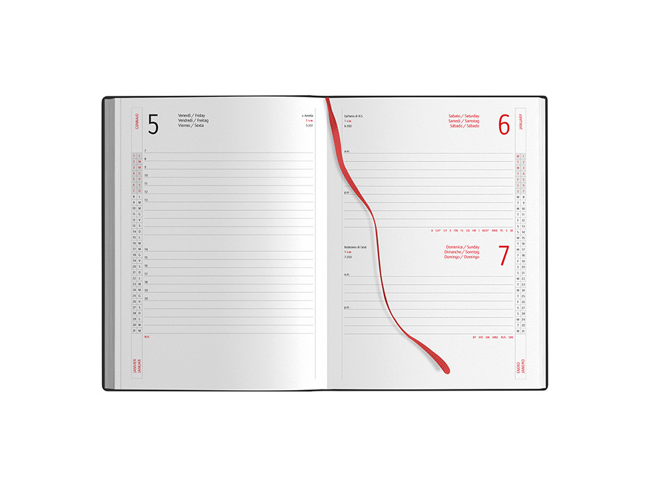 Agenda Giornaliera 324 Pagine Chiusura a Elastico