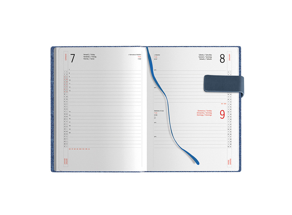 Agenda Giornaliera in Poliuretano 324 Pagine Chiusura a Magnete