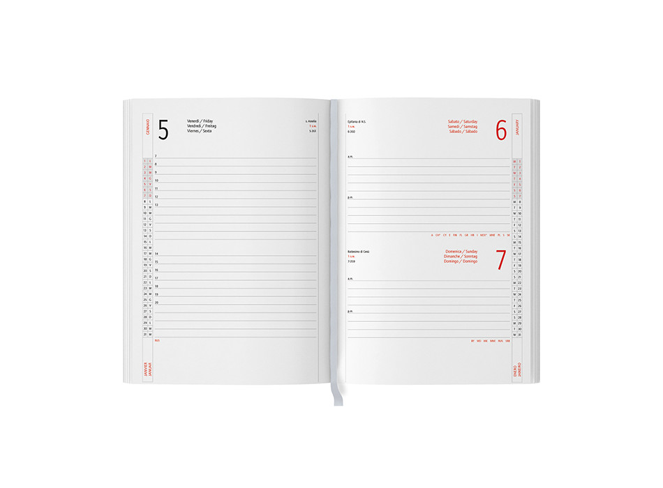 Agenda Portafoglio 17x24 354 Pagine Chiusura a Magnete