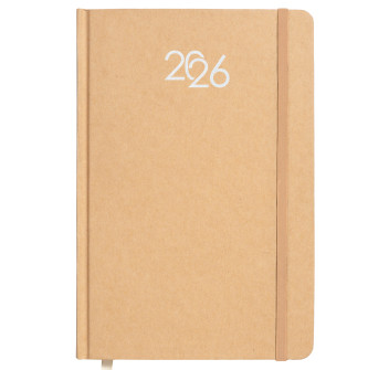 Agenda settimanale 2026 con copertina rigida in cartoncino