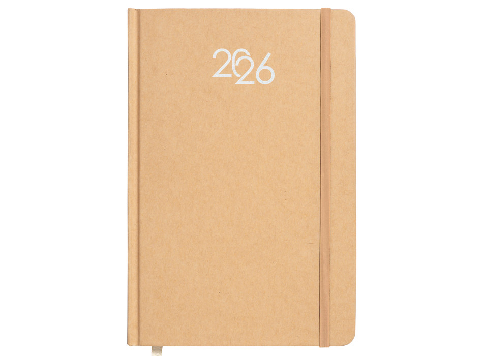 Agenda settimanale 2026 con copertina rigida in cartoncino