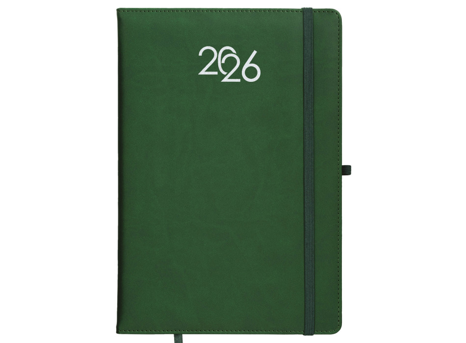 Agenda settimanale 2026, copertina rigida in PU termovirante con impuntura perimetrale