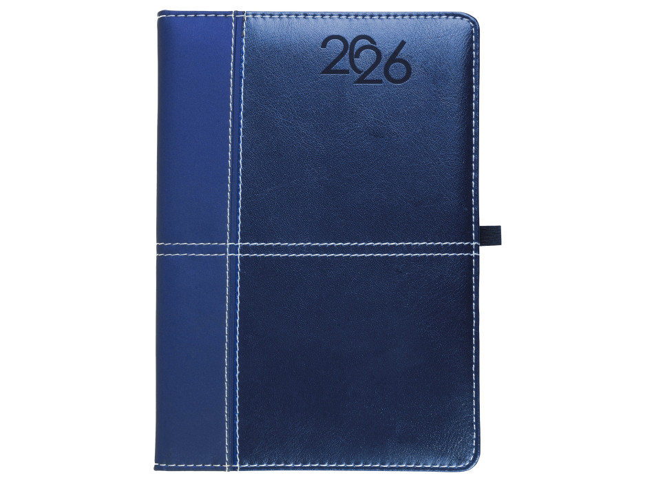 Agenda settimanale 2026, copertina rigida in PU termovirante con impuntura perimetrale