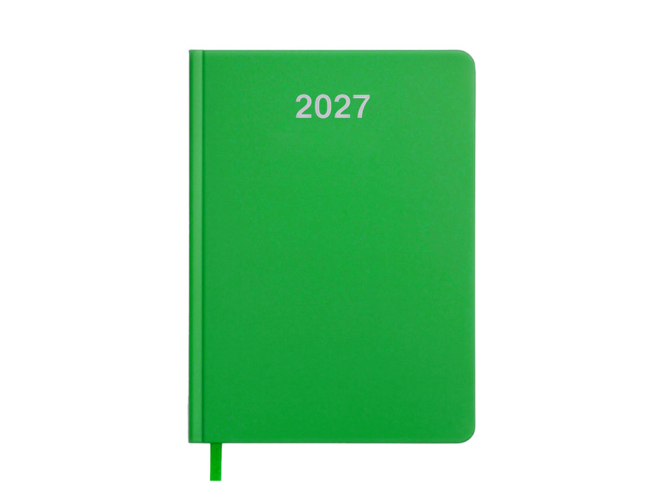 Agenda settimanale 2027. Copertina rigida in cartoncino laminato opaco. Gheddi