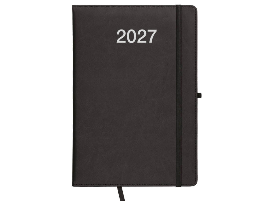 Agenda settimanale 2027, copertina rigida in PU termovirante con impuntura perimetrale Gheddi