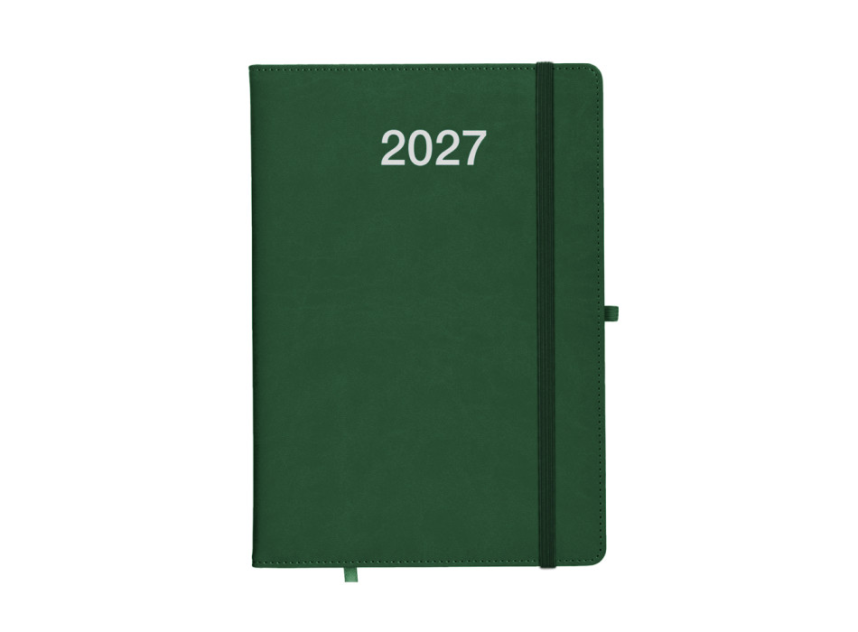 Agenda settimanale 2027, copertina rigida in PU termovirante con impuntura perimetrale Gheddi