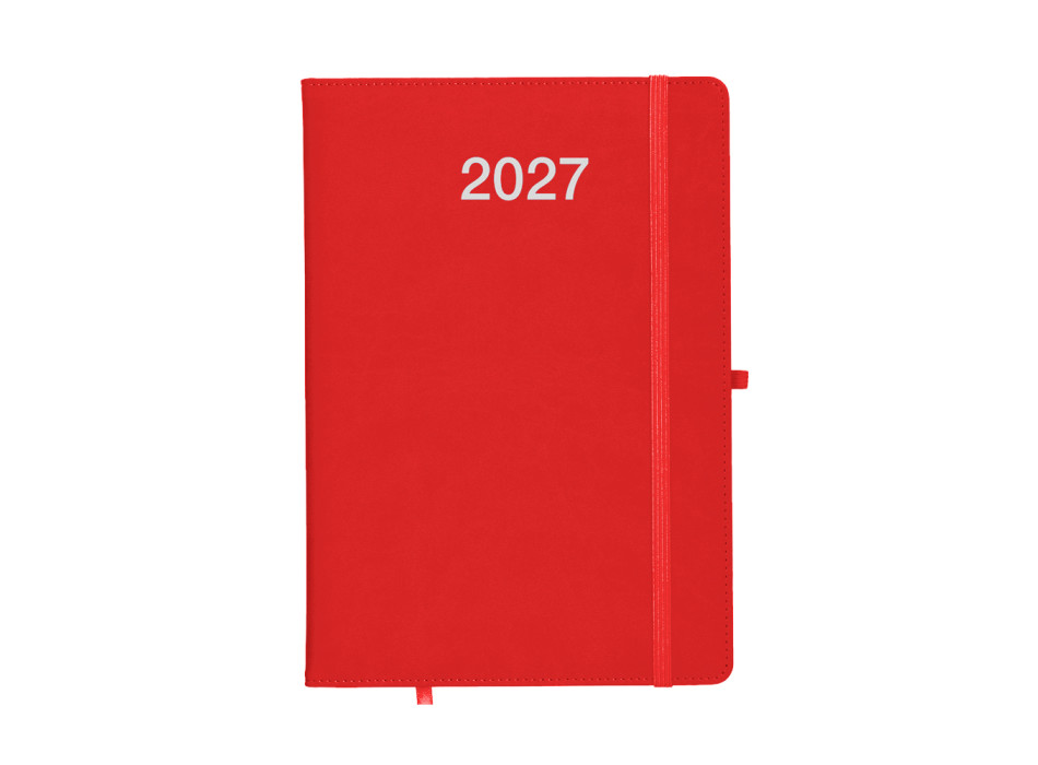 Agenda settimanale 2027, copertina rigida in PU termovirante con impuntura perimetrale Gheddi