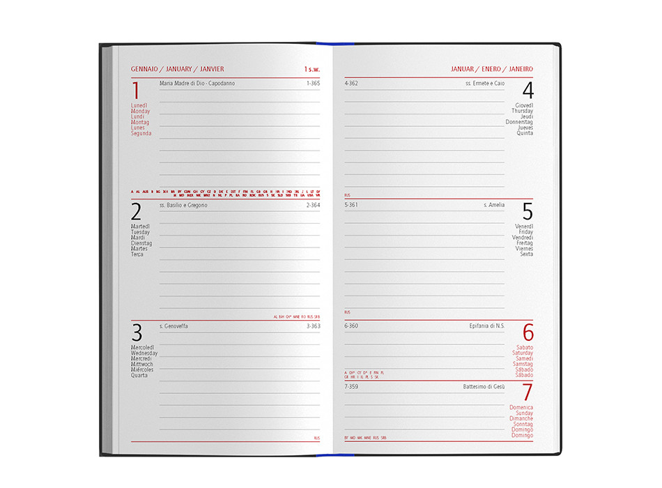 Agenda Settimanale Tascabile 9x15cm