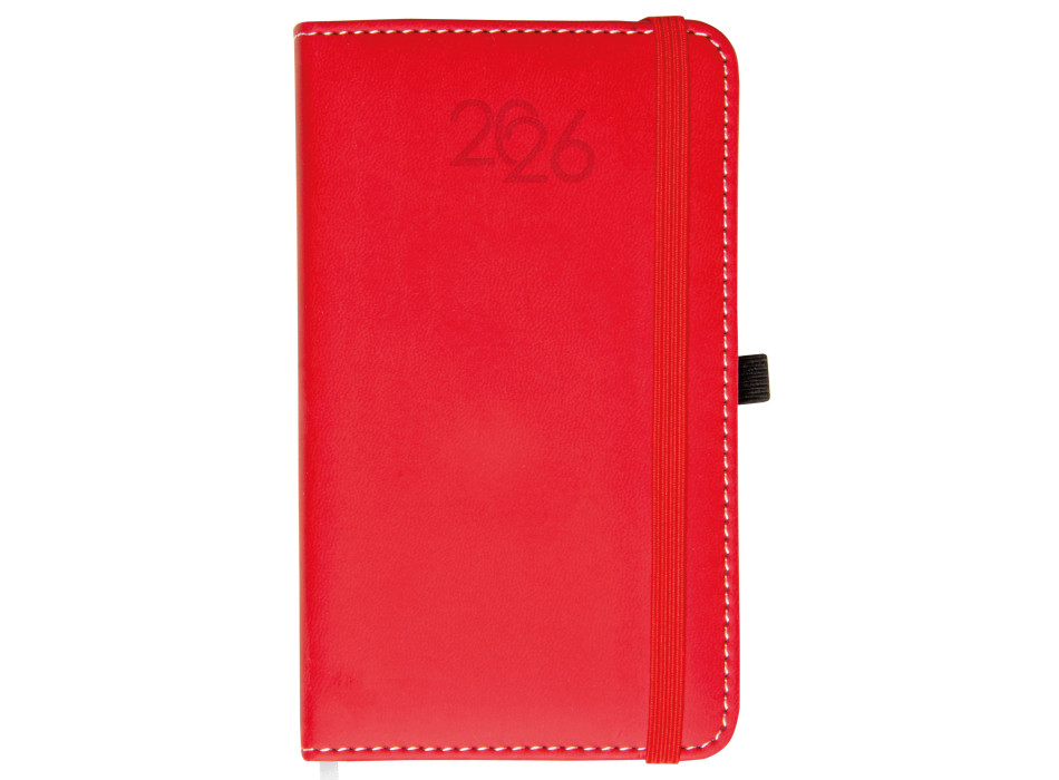 Agenda tascabile giornaliera 2026, copertina rigida in PU termovirante con impuntura