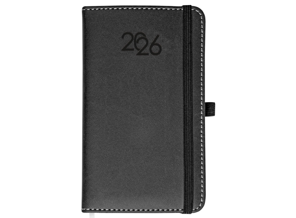 Agenda tascabile giornaliera 2026, copertina rigida in PU termovirante con impuntura