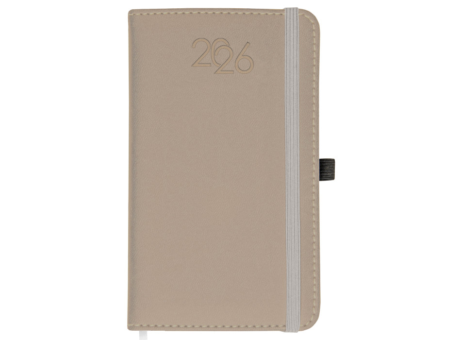 Agenda tascabile giornaliera 2026, copertina rigida in PU termovirante con impuntura