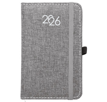 Agenda tascabile settimanale 2026, copertina rigida in PET riciclato con effetto mélange