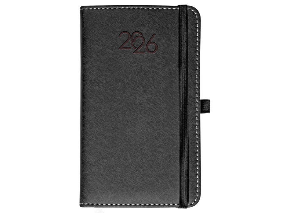 Agenda tascabile settimanale 2026, copertina rigida in PU termovirante con impuntura