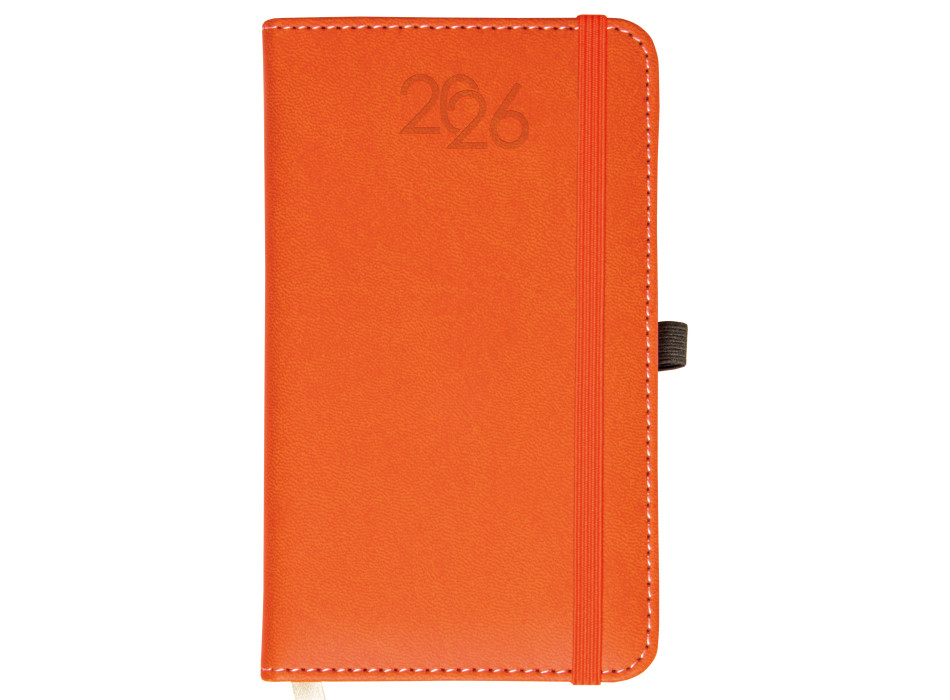 Agenda tascabile settimanale 2026, copertina rigida in PU termovirante con impuntura