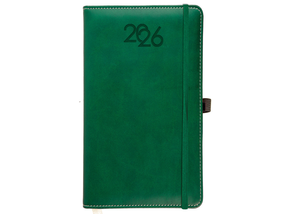 Agenda tascabile settimanale 2026, copertina rigida in PU termovirante con impuntura