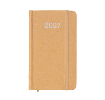 Agenda tascabile settimanale 2027 con copertina rigida in cartoncino Gheddi