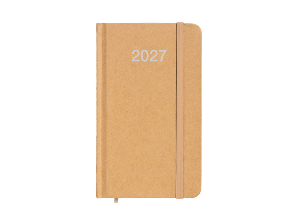 Agenda tascabile settimanale 2027 con copertina rigida in cartoncino Gheddi