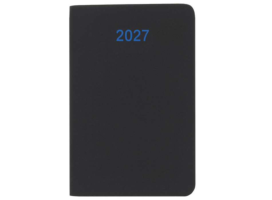 Agenda tascabile settimanale 2027. Copertina flessibile in soft PU e bordo pagine colorato Gheddi