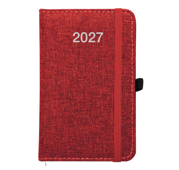 Agenda tascabile settimanale 2027, copertina rigida in PET riciclato con effetto mélange Gheddi