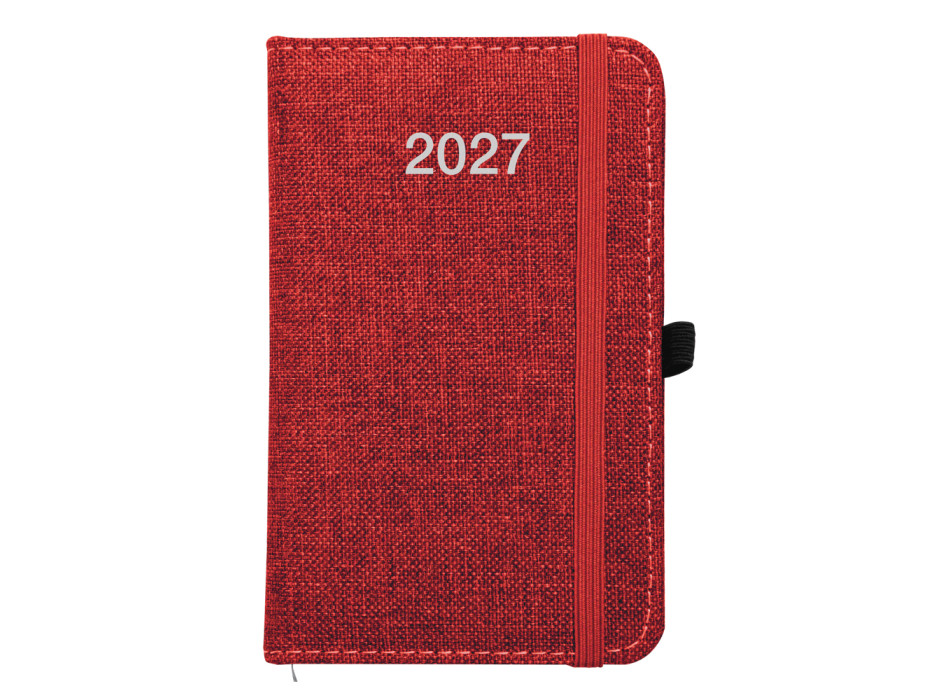 Agenda tascabile settimanale 2027, copertina rigida in PET riciclato con effetto mélange Gheddi