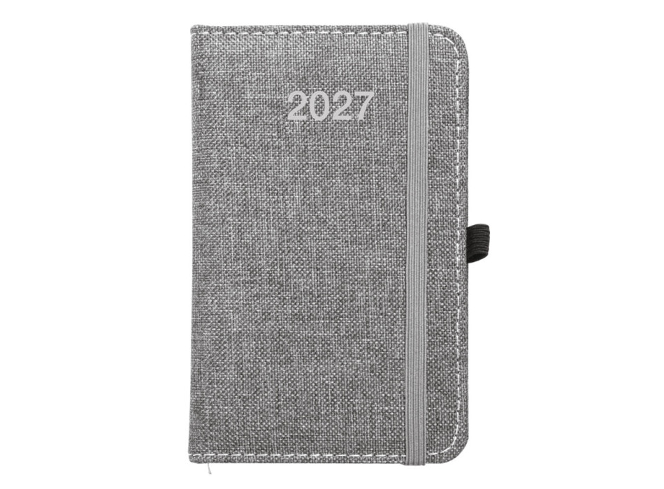 Agenda tascabile settimanale 2027, copertina rigida in PET riciclato con effetto mélange Gheddi