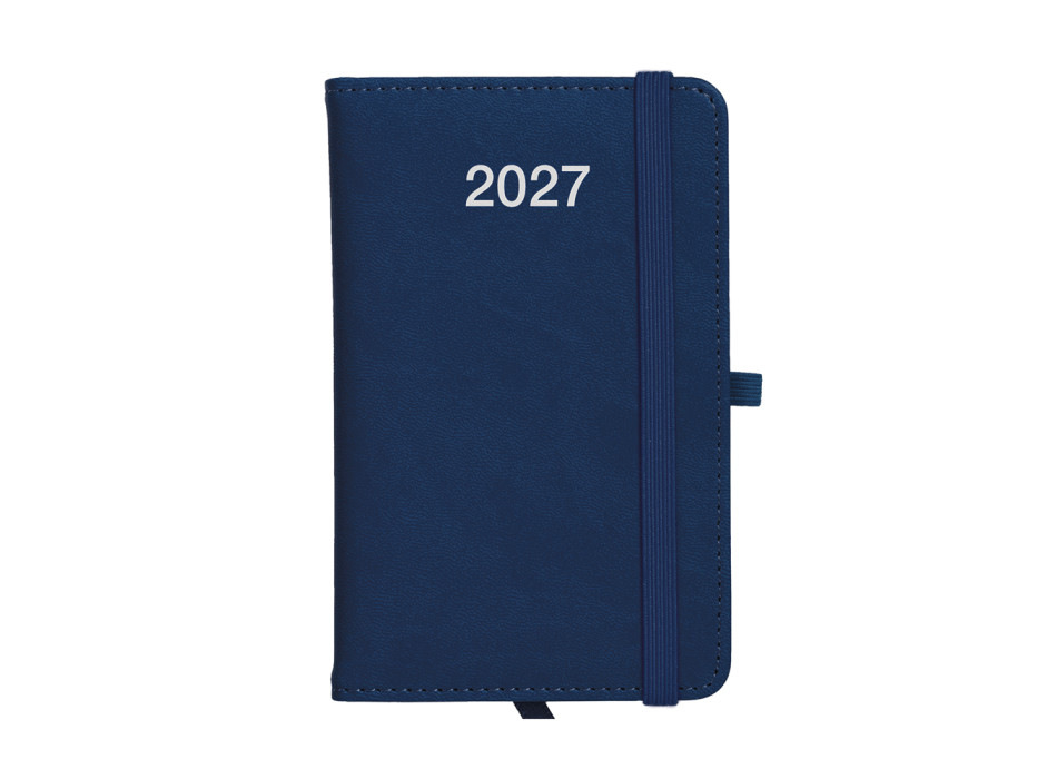Agenda tascabile settimanale 2027, copertina rigida in PU termovirante con impuntura Gheddi