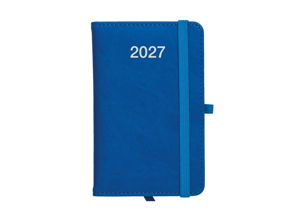 Agenda tascabile settimanale 2027, copertina rigida in PU termovirante con impuntura Gheddi