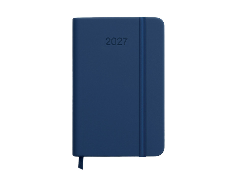 Agenda tascabile settimanale 2027. Copertina rigida in termo PU e bordo pagine colorato Gheddi
