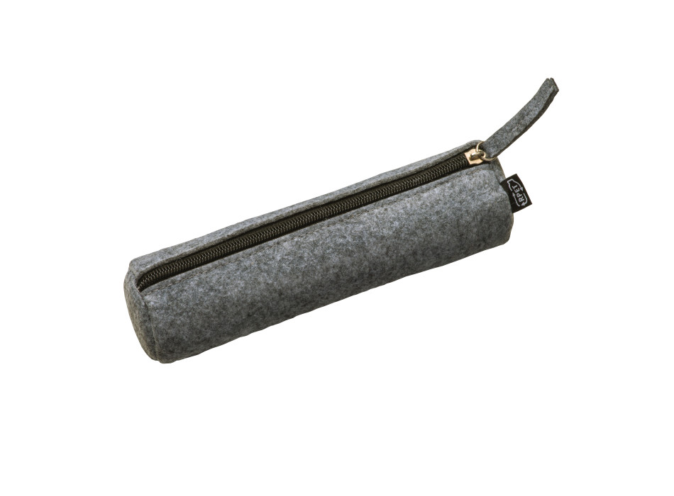 Astuccio porta penne/trucchi in feltro R-Pet con chiusura con zip