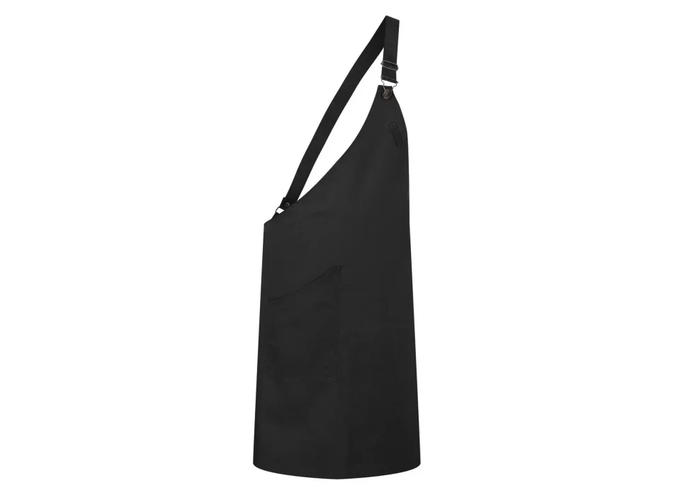 Asymmetrical Bib Apron with Pocket Gheddi