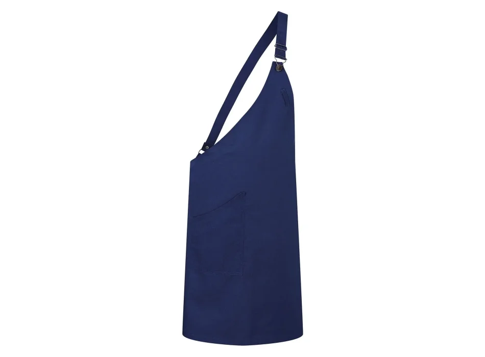 Asymmetrical Bib Apron with Pocket Gheddi