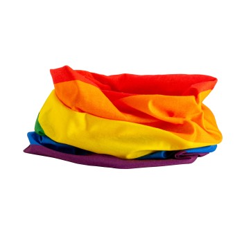 Bandana multiuso arcobaleno tubolare in tessuto elastico