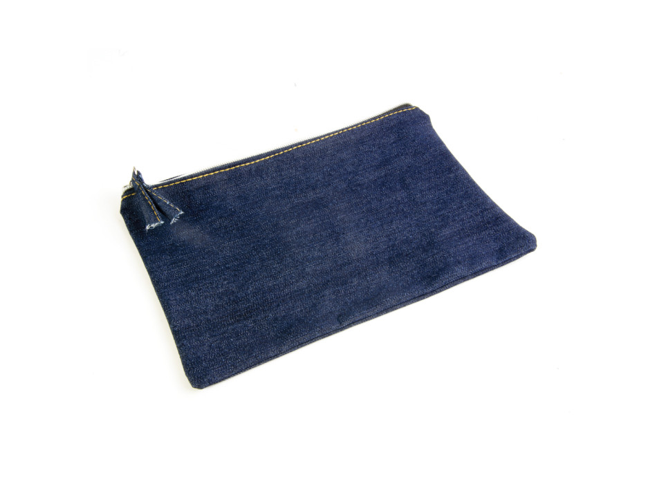 Beauty case cotone DENIM 220 g/m2 (85% cotone - 15% poliestere) con chiusura zip