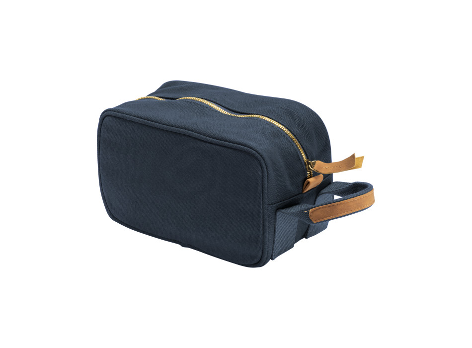 Beauty case in canvas riciclato  con maniglia laterale