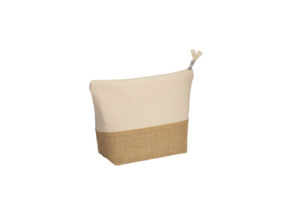 Beauty case in cotone 280 g/m2, con base in juta