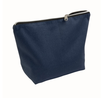 Beauty case in cotone spazzolato 10 oz con chiusura zip