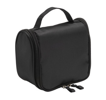 Beauty case in microfibra con zip, ampie tasche interne