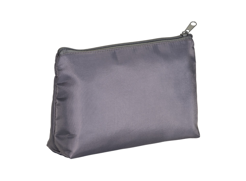 Beauty case in morbido poliestere. Chiusura con zip e fodera interna