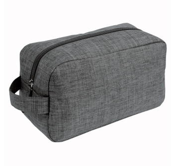 Beauty case in poliestere 300D tessuto melange con maniglia