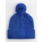 Berretto con Patch Frontale e Pom Pom