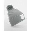 Berretto in Maglia con Pom Pom e Patch Gheddi