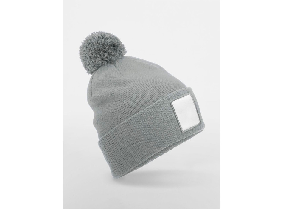 Berretto in Maglia con Pom Pom e Patch Gheddi