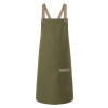 Bib Apron With Crossed Ribbons