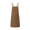 Bib Apron With Crossed Ribbons And Big Pocket Gheddi