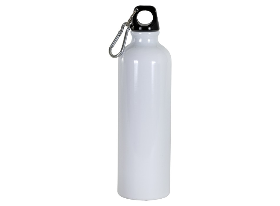 Borraccia in alluminio con moschettone, 750 ml, no box
