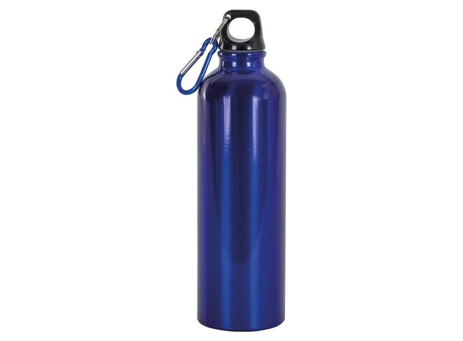 Borraccia in alluminio con moschettone, 750 ml, no box