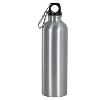 Borraccia in alluminio con moschettone, 750 ml, no box